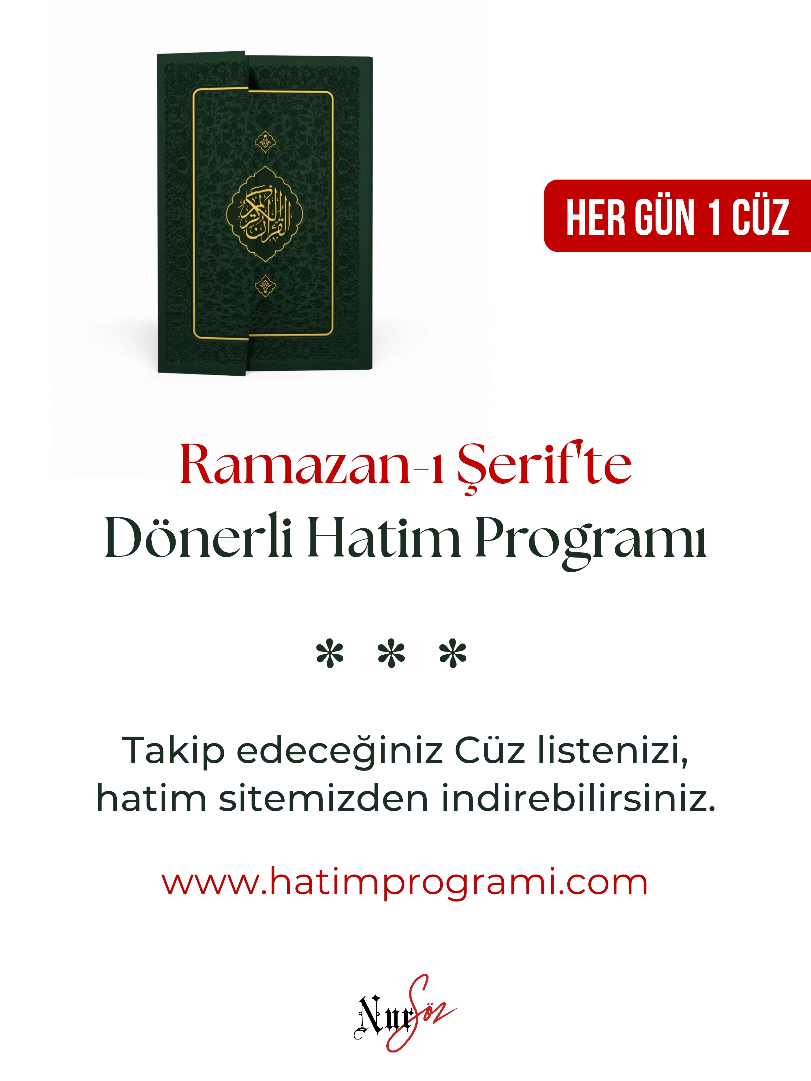 RAMAZÂN-I ŞERÎF HATİM PROGRAMI 